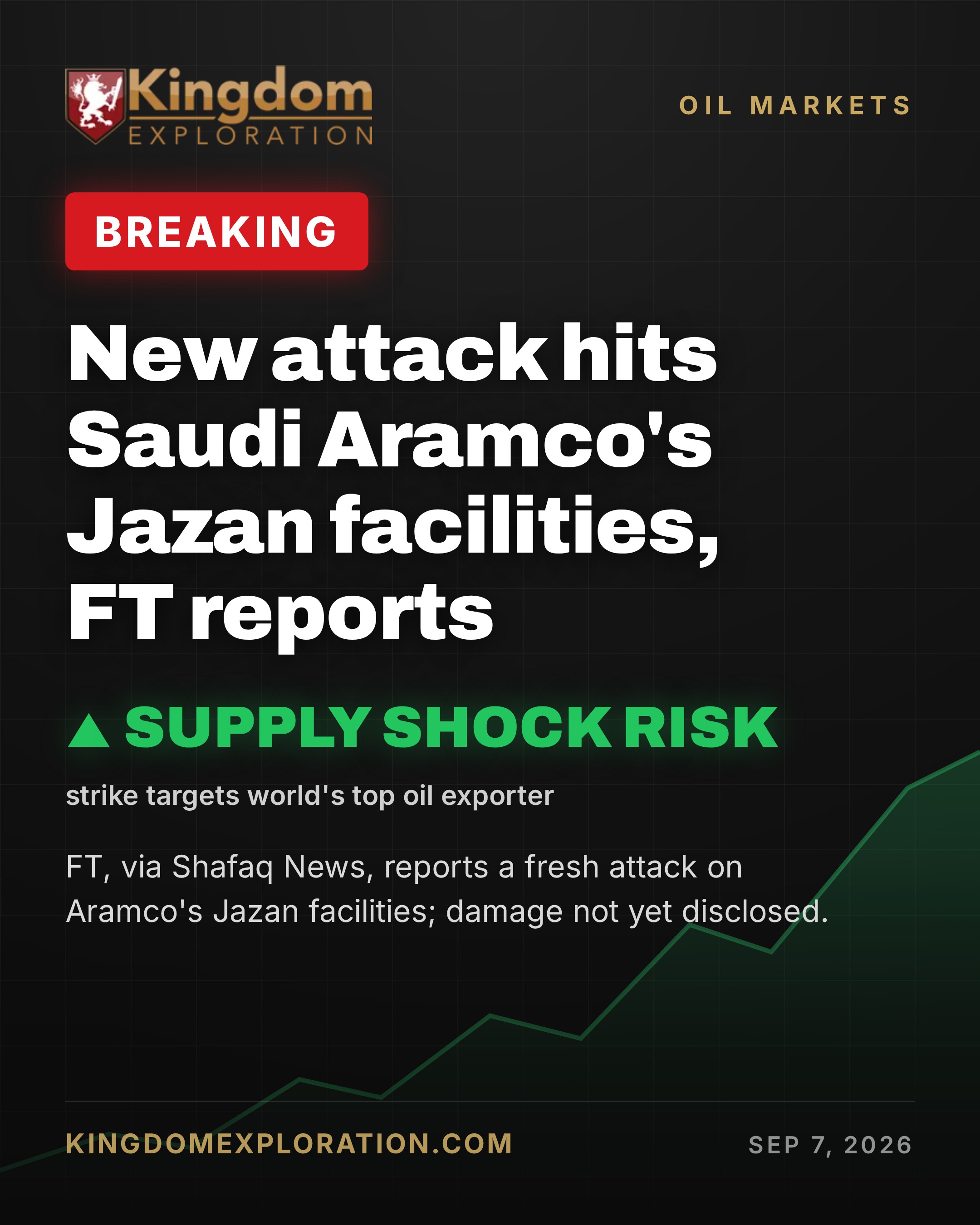 Aramco's Jazan Facilities STRUCK in Fresh Attack