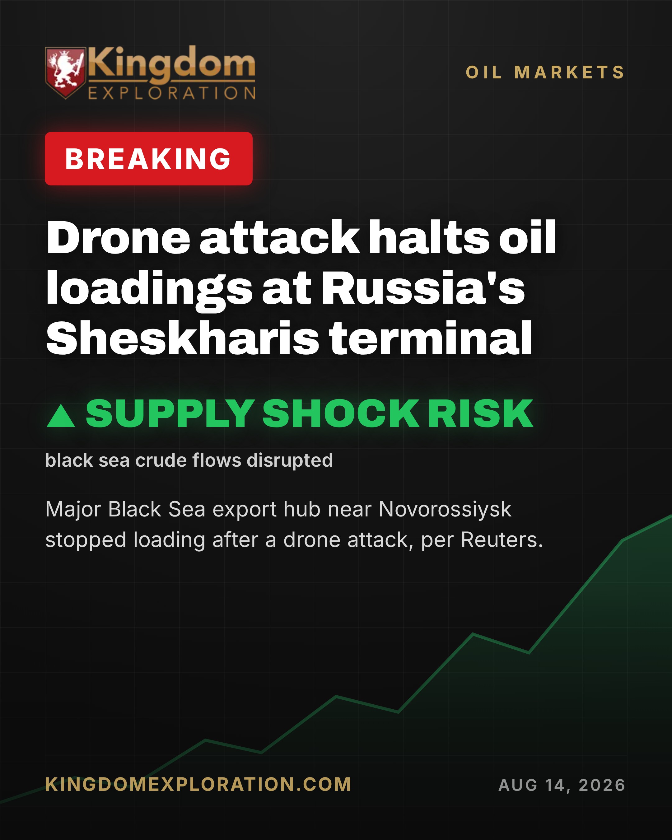 Drone Strike HALTS Loadings at Russia's Sheskharis Oil Terminal
