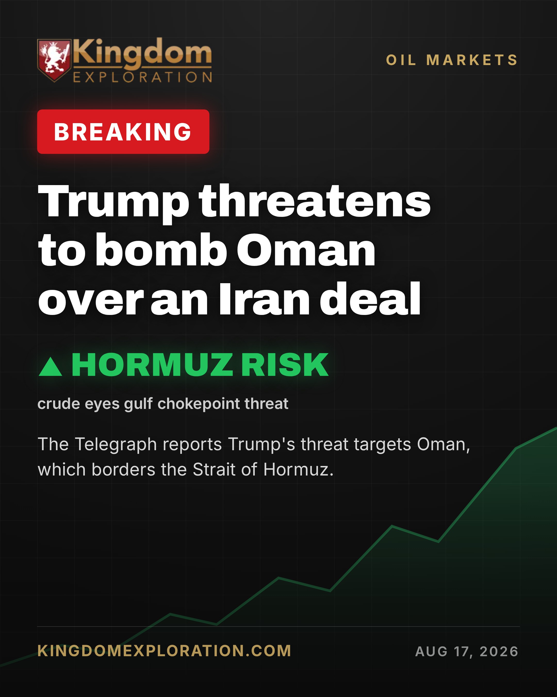 Trump Threatens to BOMB Oman Over Iran Deal