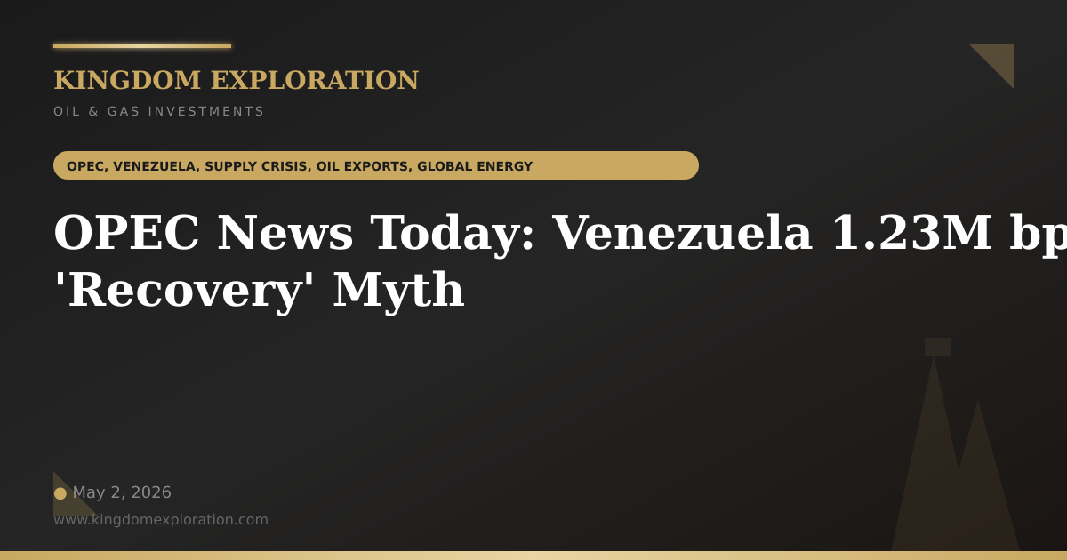 Venezuela Oil Production Today (2026): Real Output vs the Recovery Story