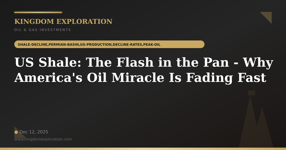 US Shale Oil Decline: The Flash in the Pan | Kingdom Exploration